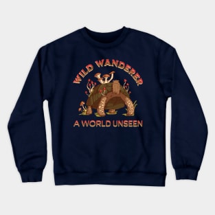 Wild Wanderer - A World Unseen - Turtle and Mushrooms Crewneck Sweatshirt